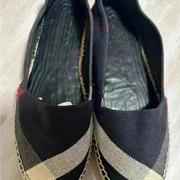 Burberry Navy Blue Nova Canvas Espadrille Flats Size 40.1/2 - Picture 4 of 12